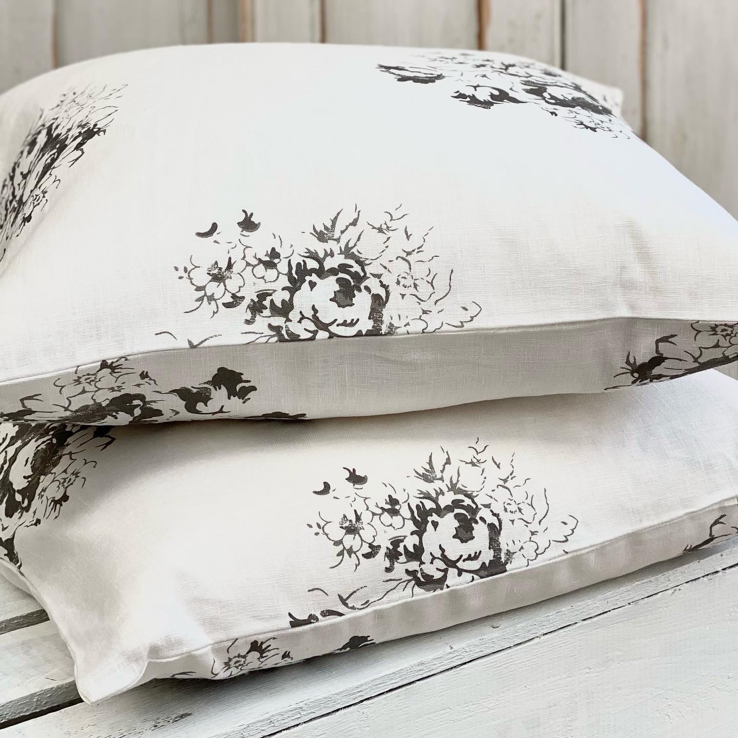 Hatley Black on white linen