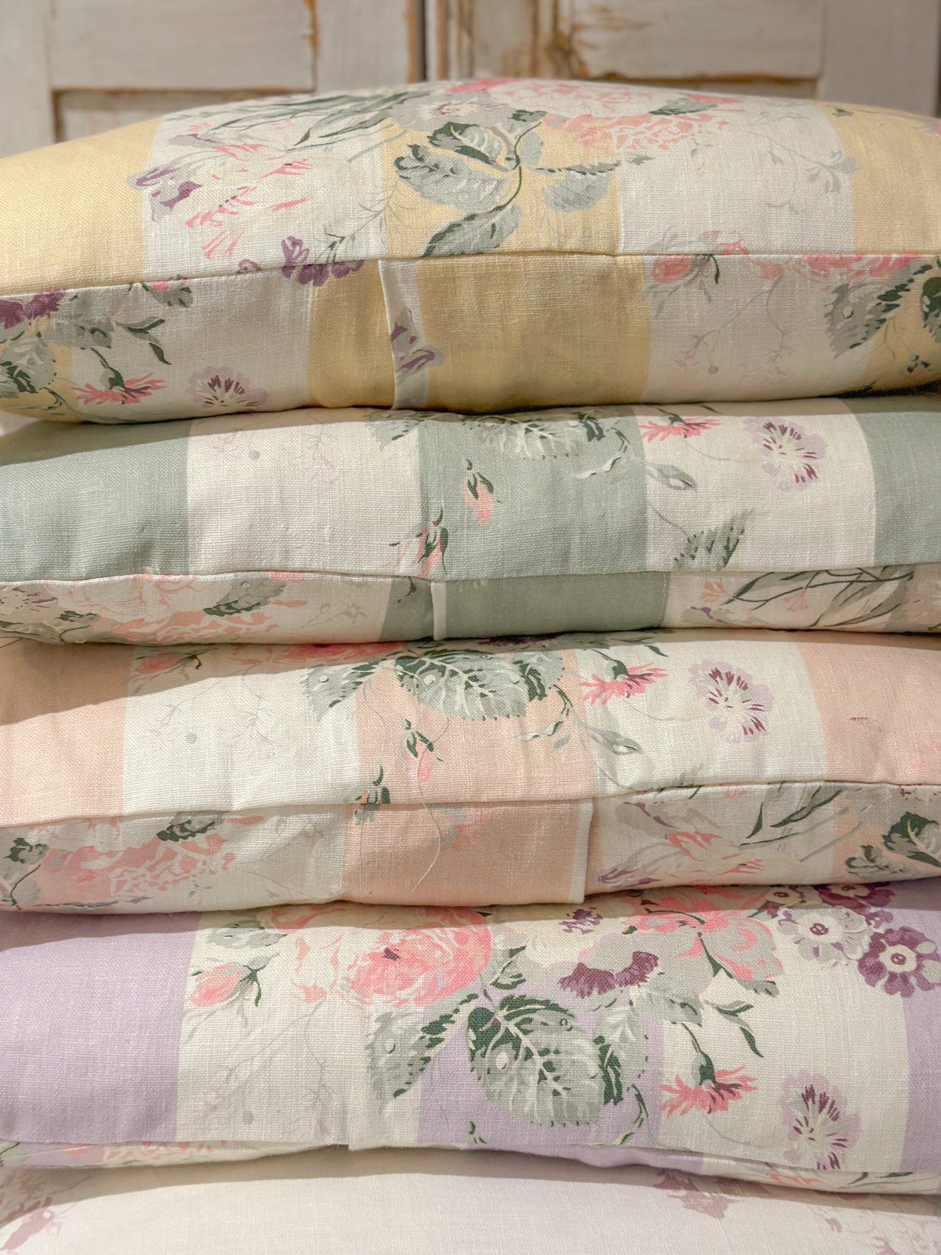 Constance pink stripe scatter cushion
