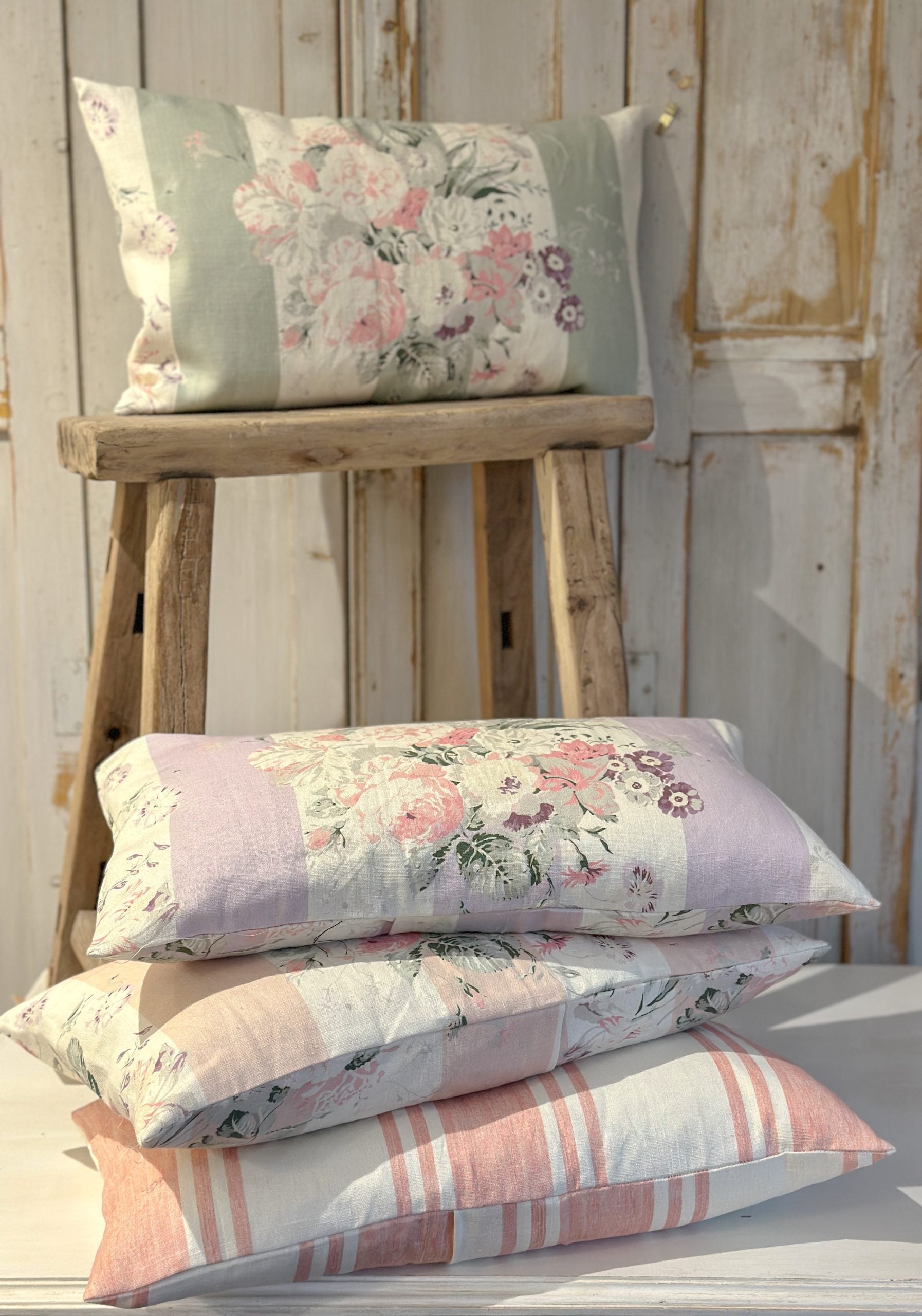 Constance pink stripe scatter cushion