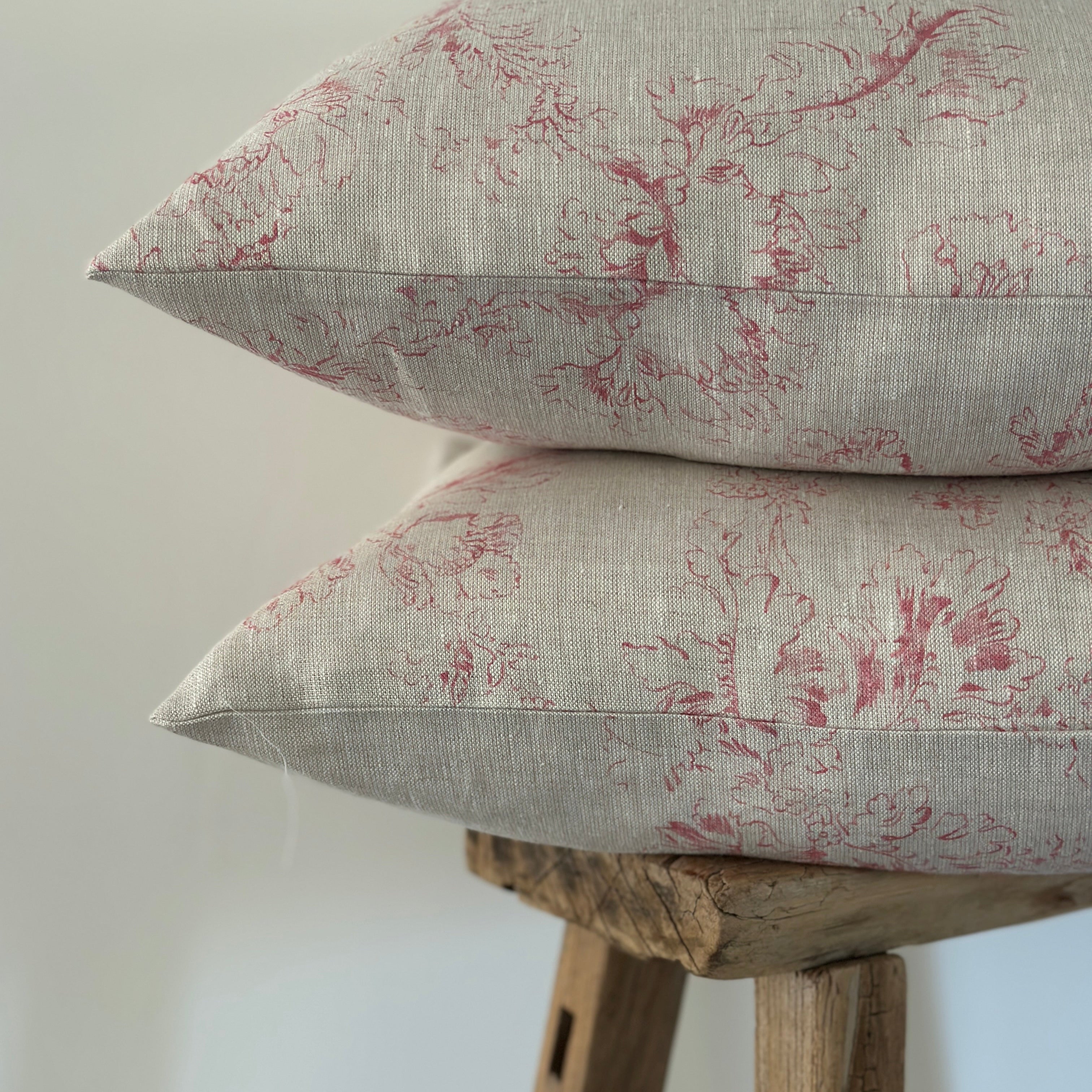 Meggernie raspberry cushion
