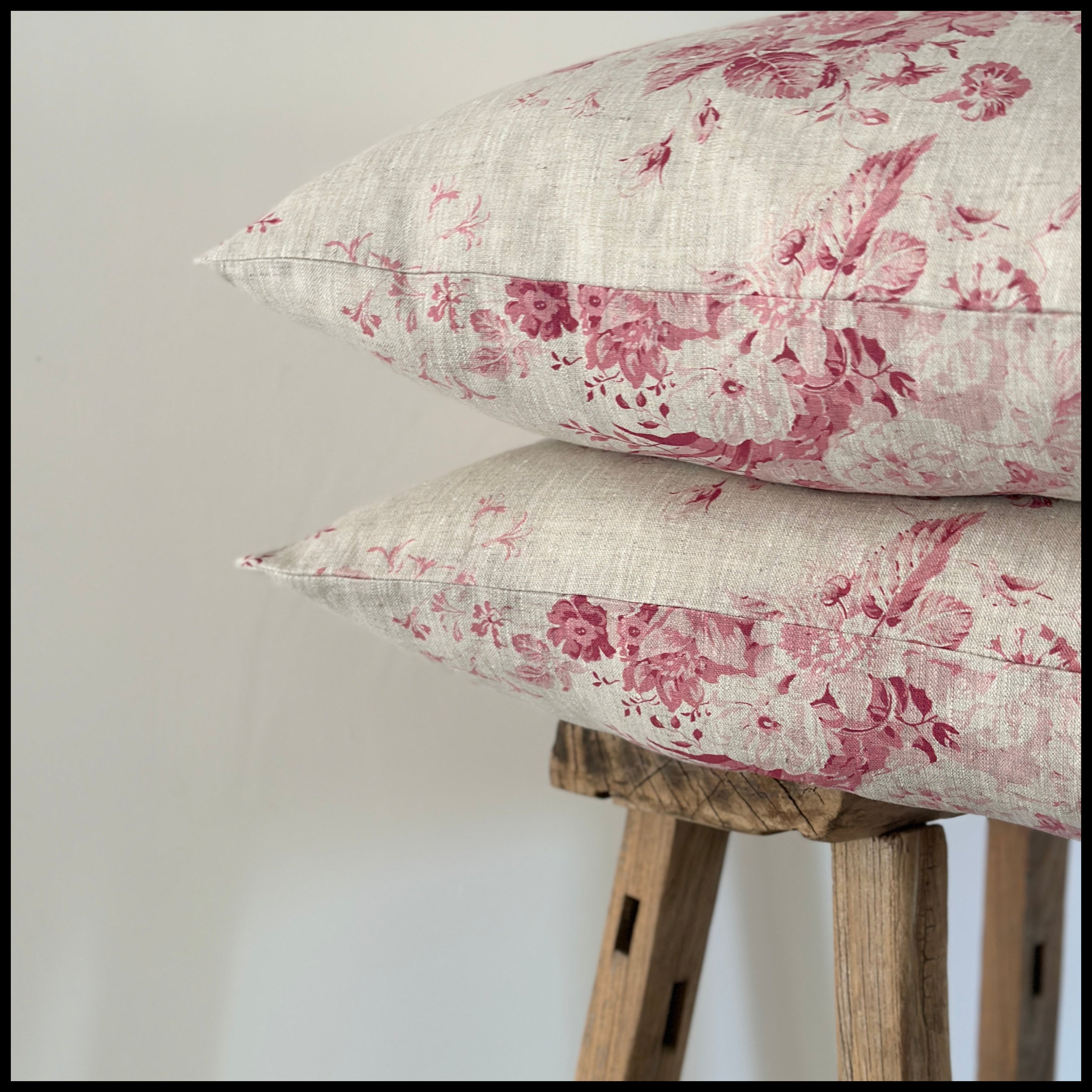 Constance raspberry cushion