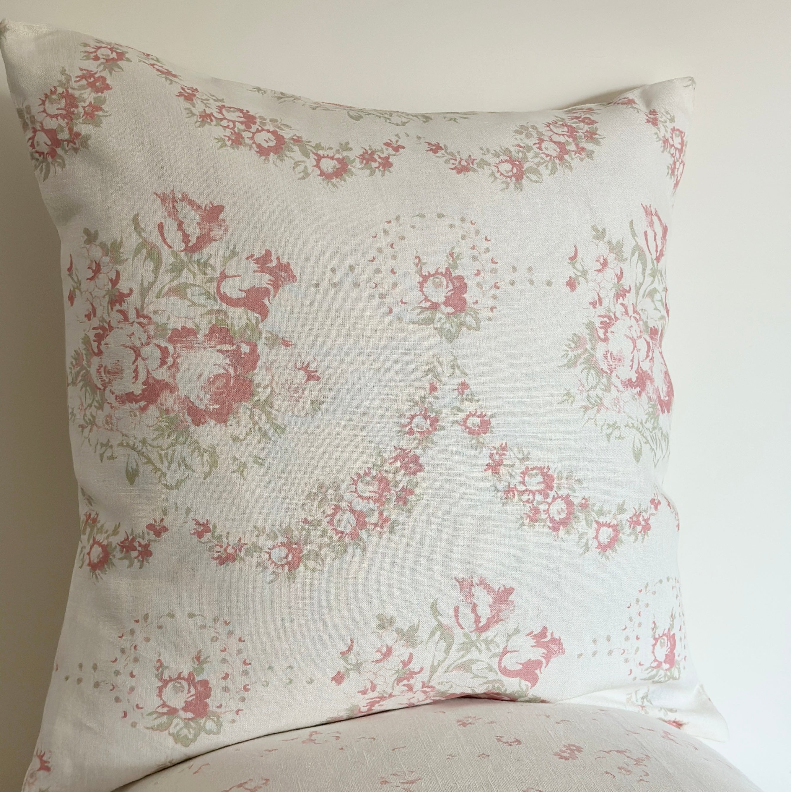 Cabbages and Roses bees cushion pink