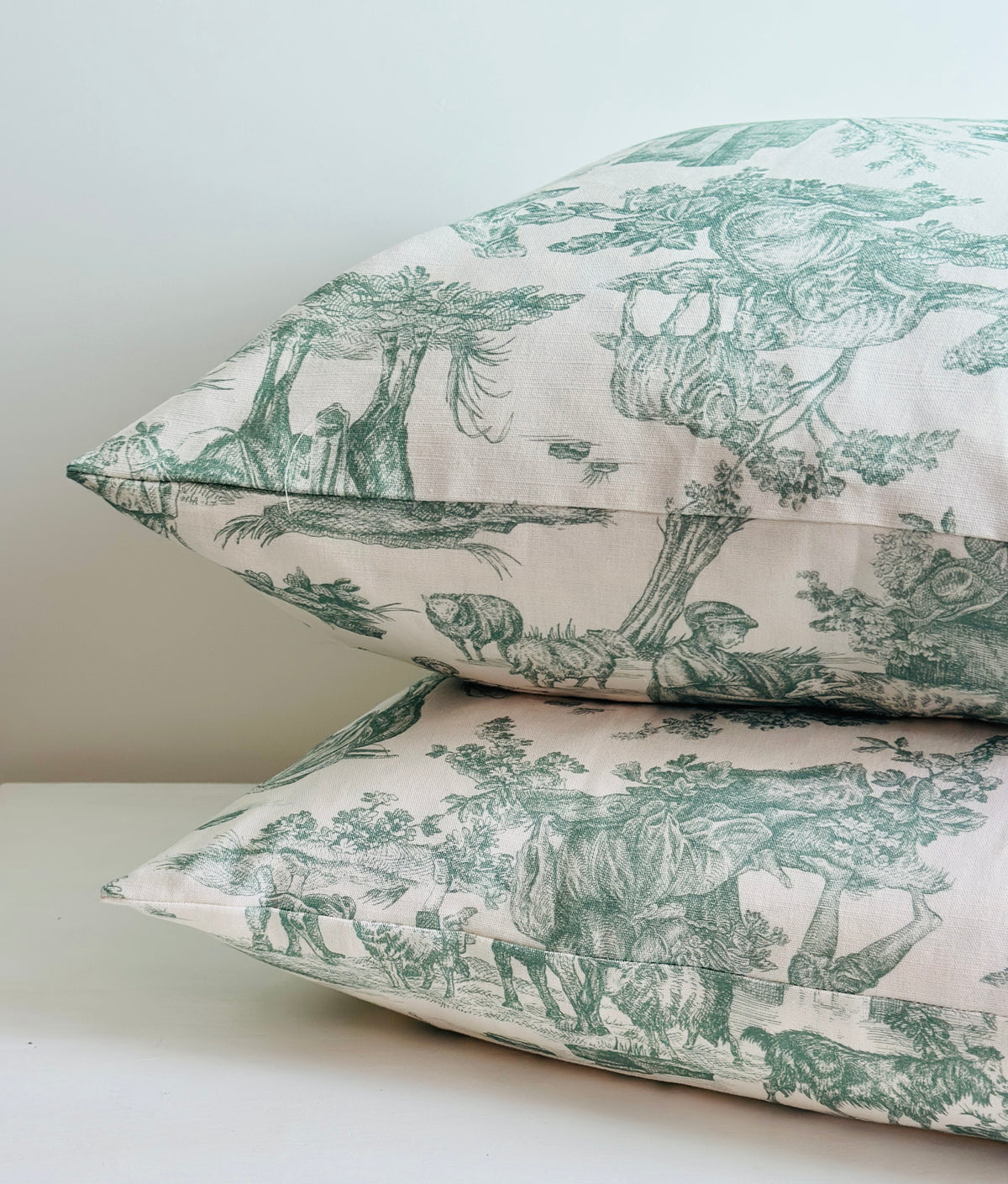 Toile Baptiste Jade cushions