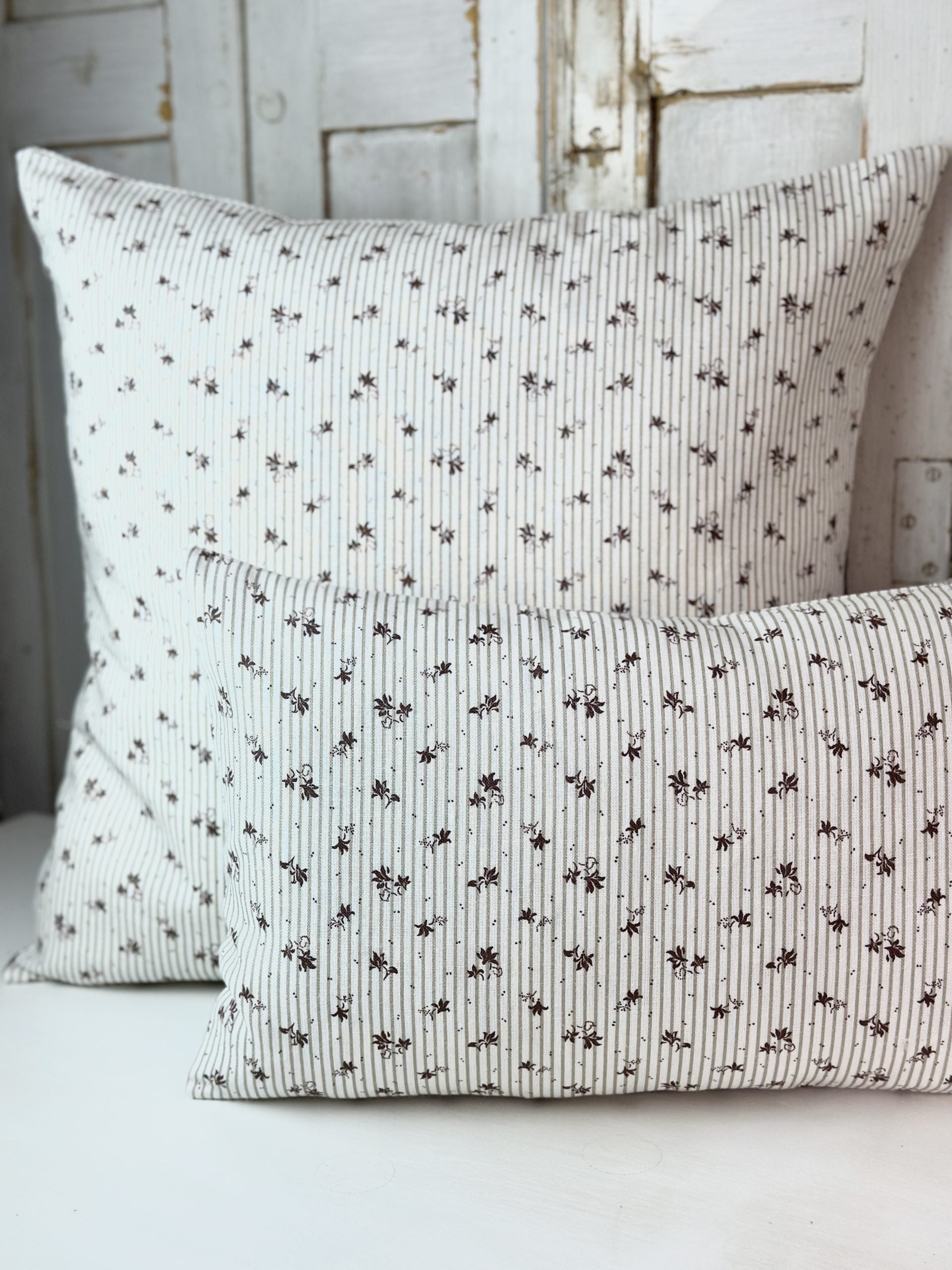 Metro black on white scatter cushion