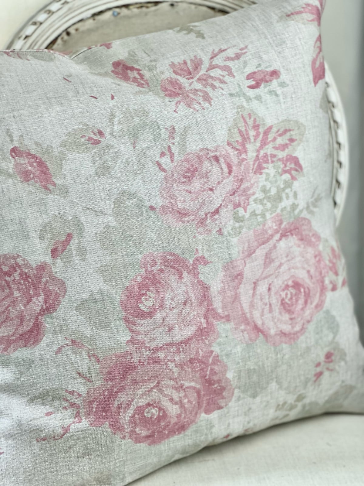 Mary pink green cushion COVER