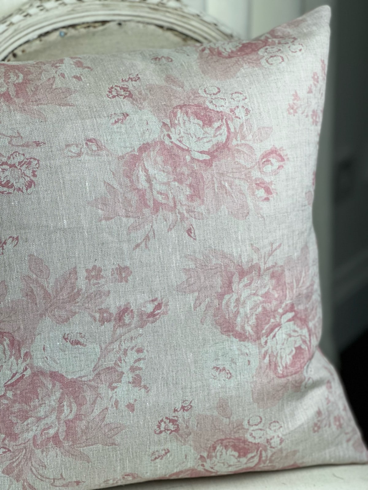 Tulips and roses pink cushion COVER
