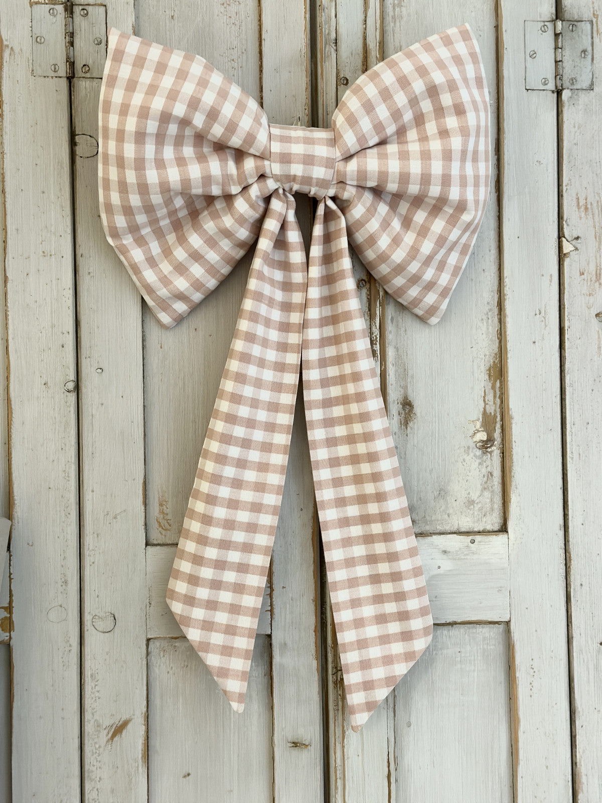 Large pink gingham bow
