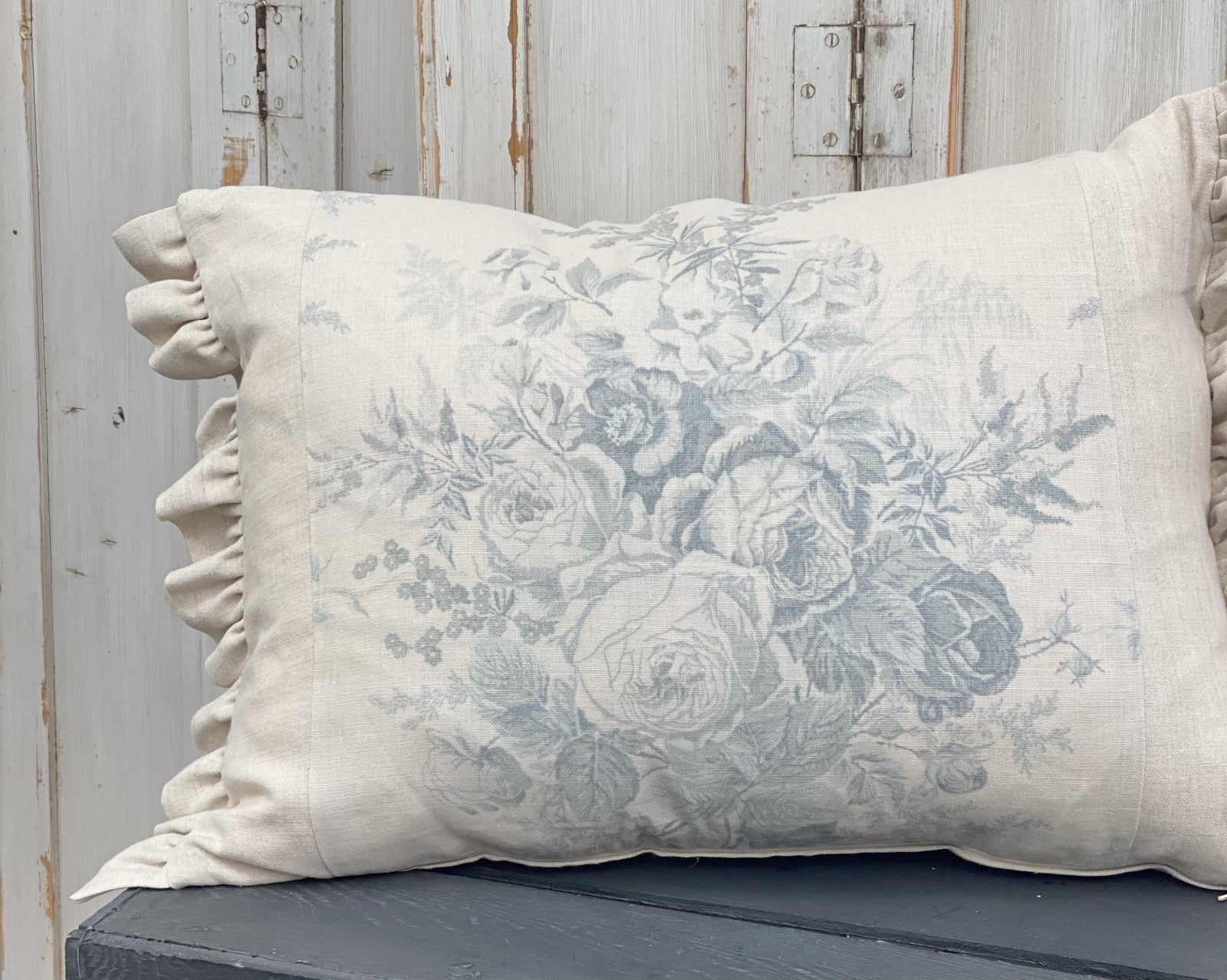 Large frilled blue roses