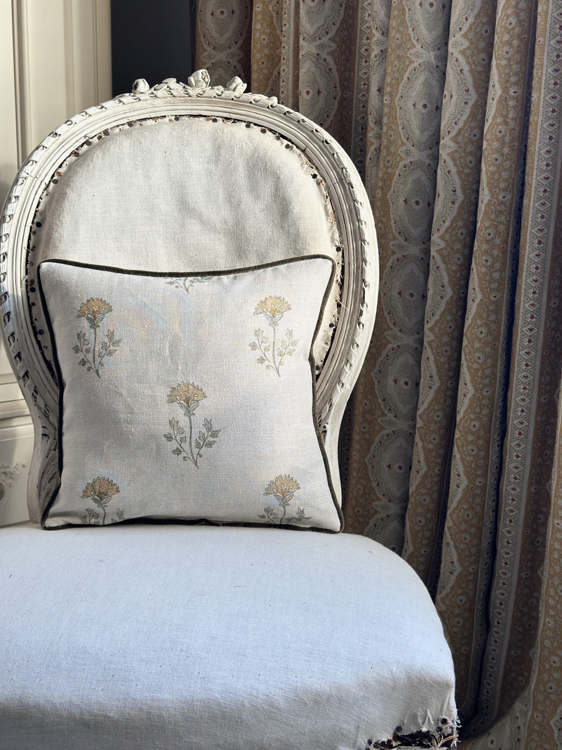Thea Ochre mini cushion