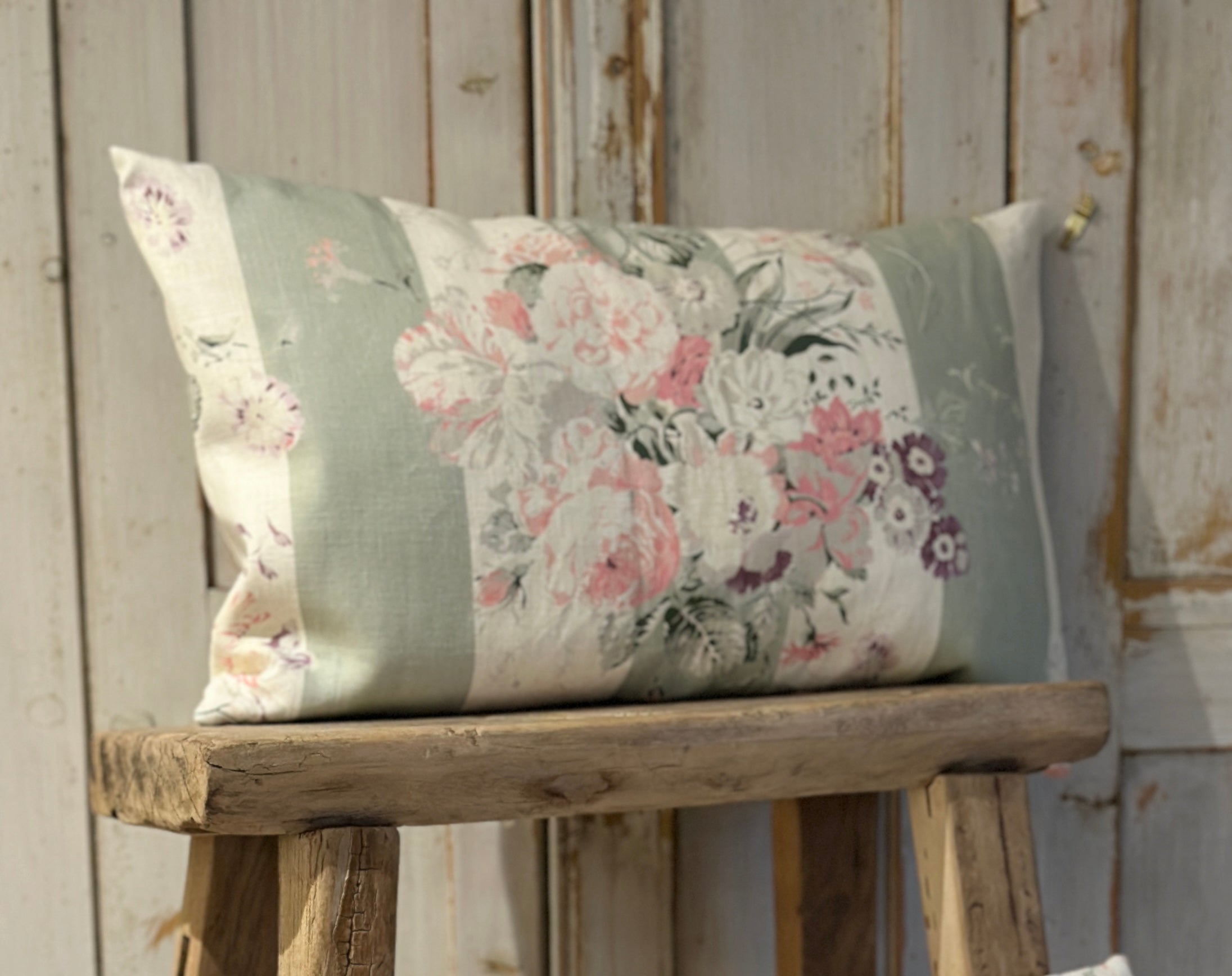 constance stripe sage scatter cushion