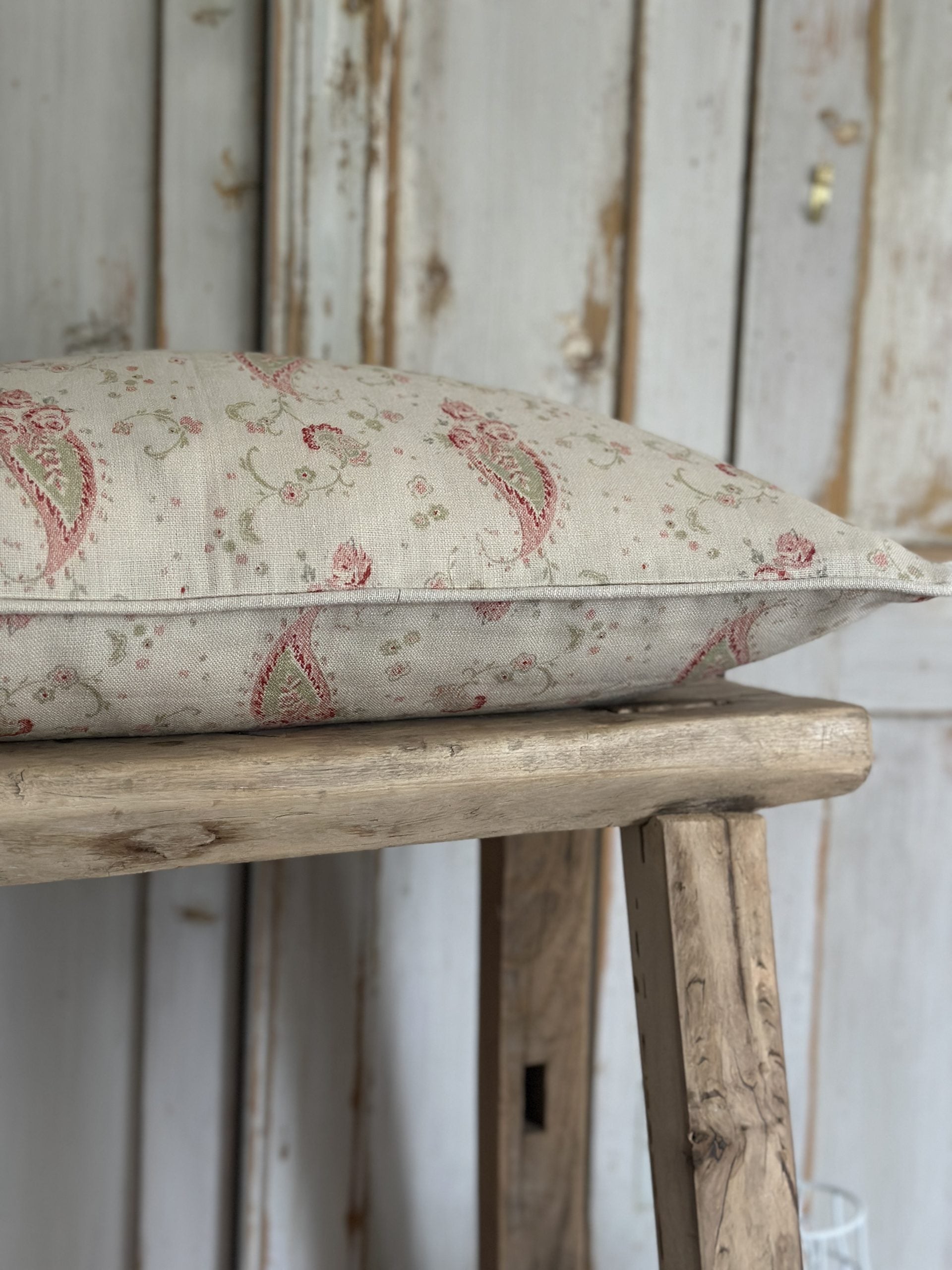Tilly Ann sage on natural scatter cushion