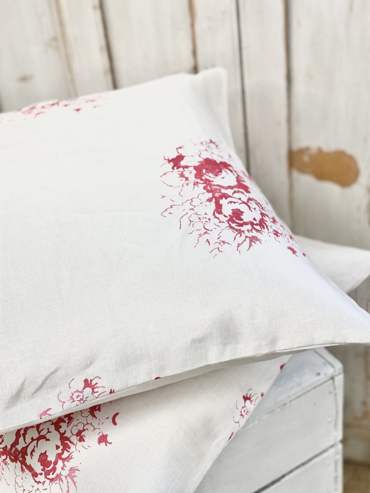 Hatley cerise cushion