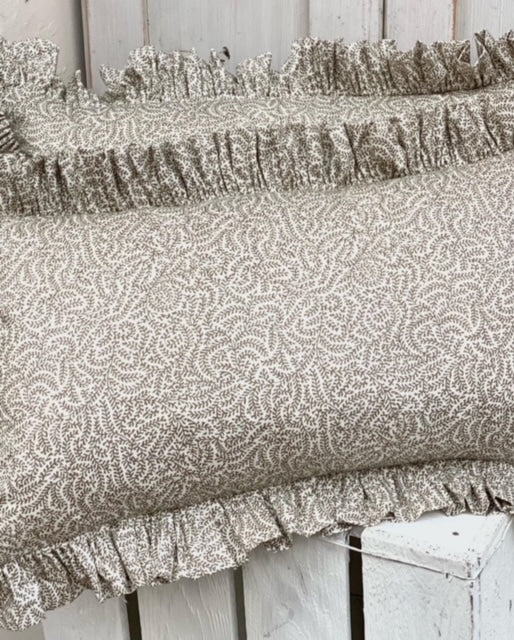 Coral oblong cushion