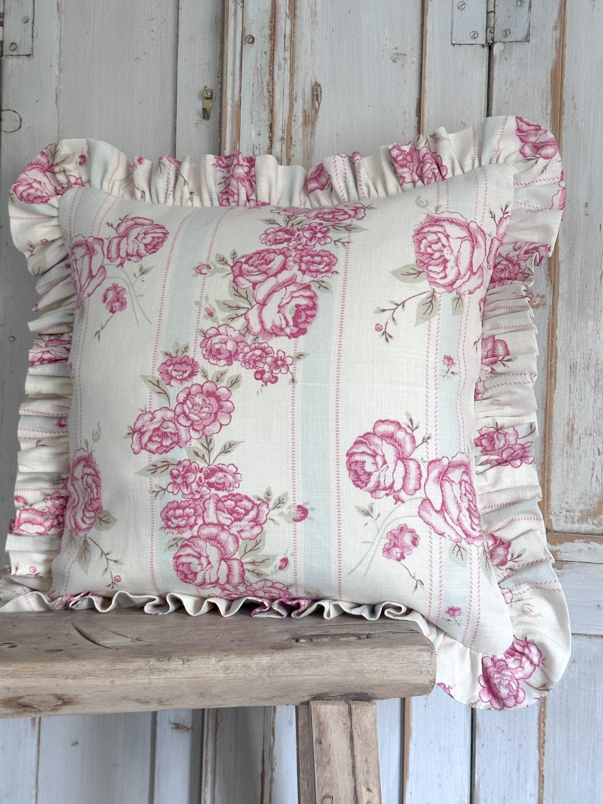 Imogen frilled cushion