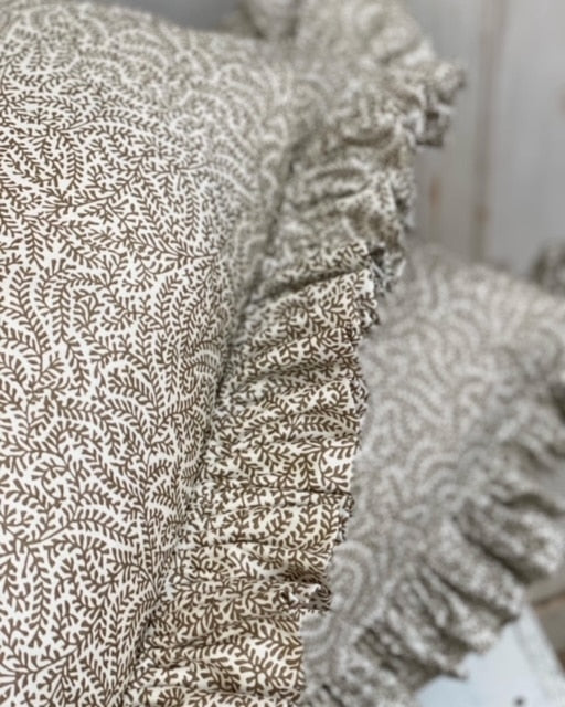 Coral oblong cushion