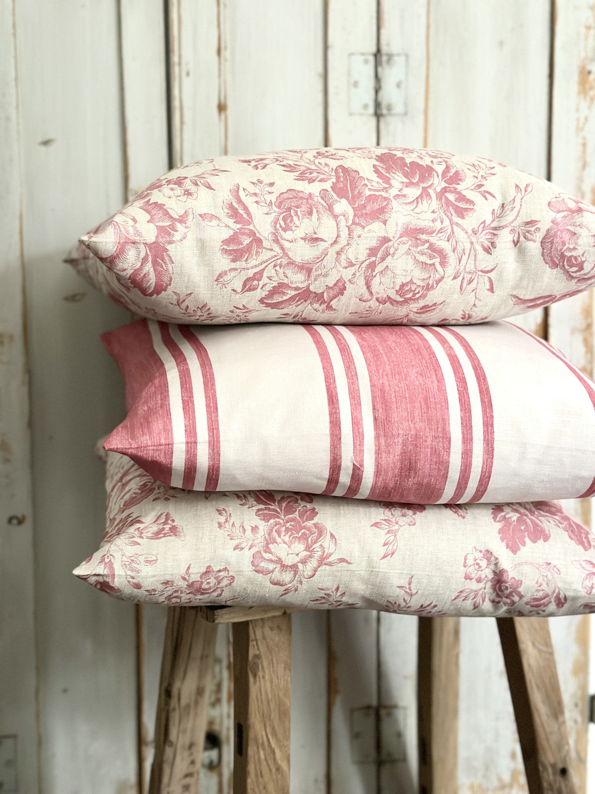 Vintage stripe cushions