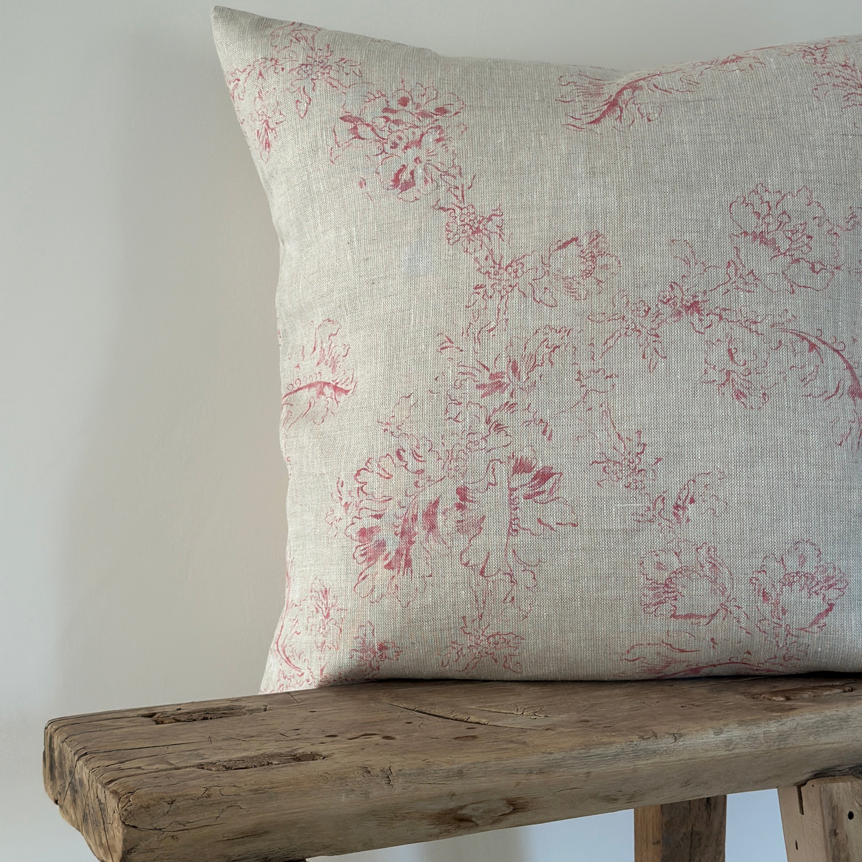 Meggernie raspberry cushion