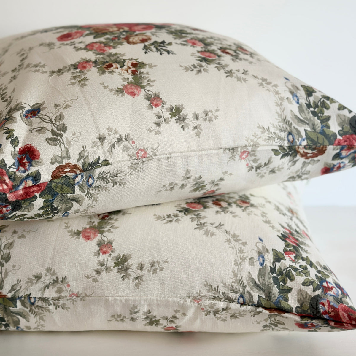 Cabbages and Roses Christina rose.  Floral cushion
