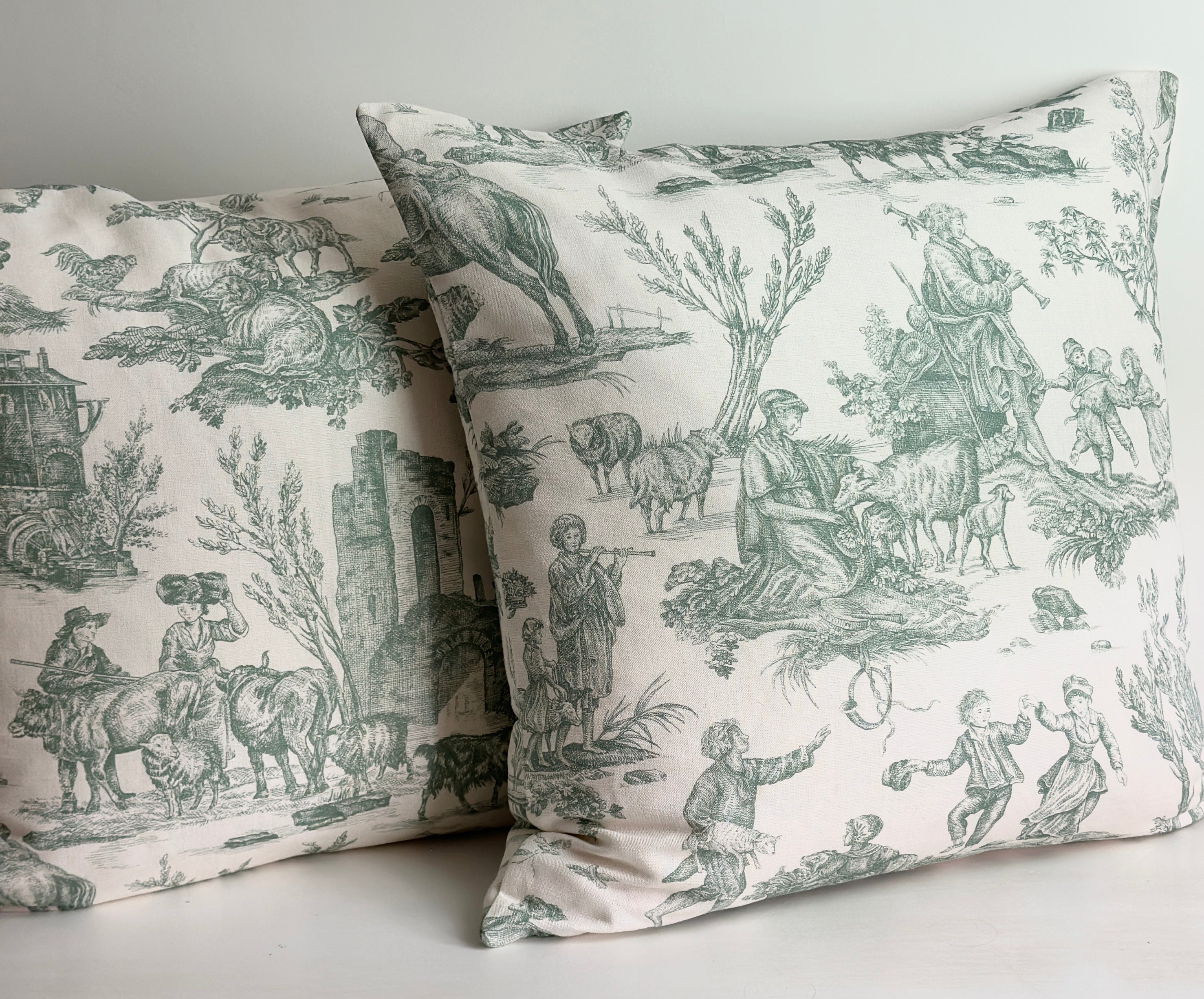 Toile Baptiste Jade cushions