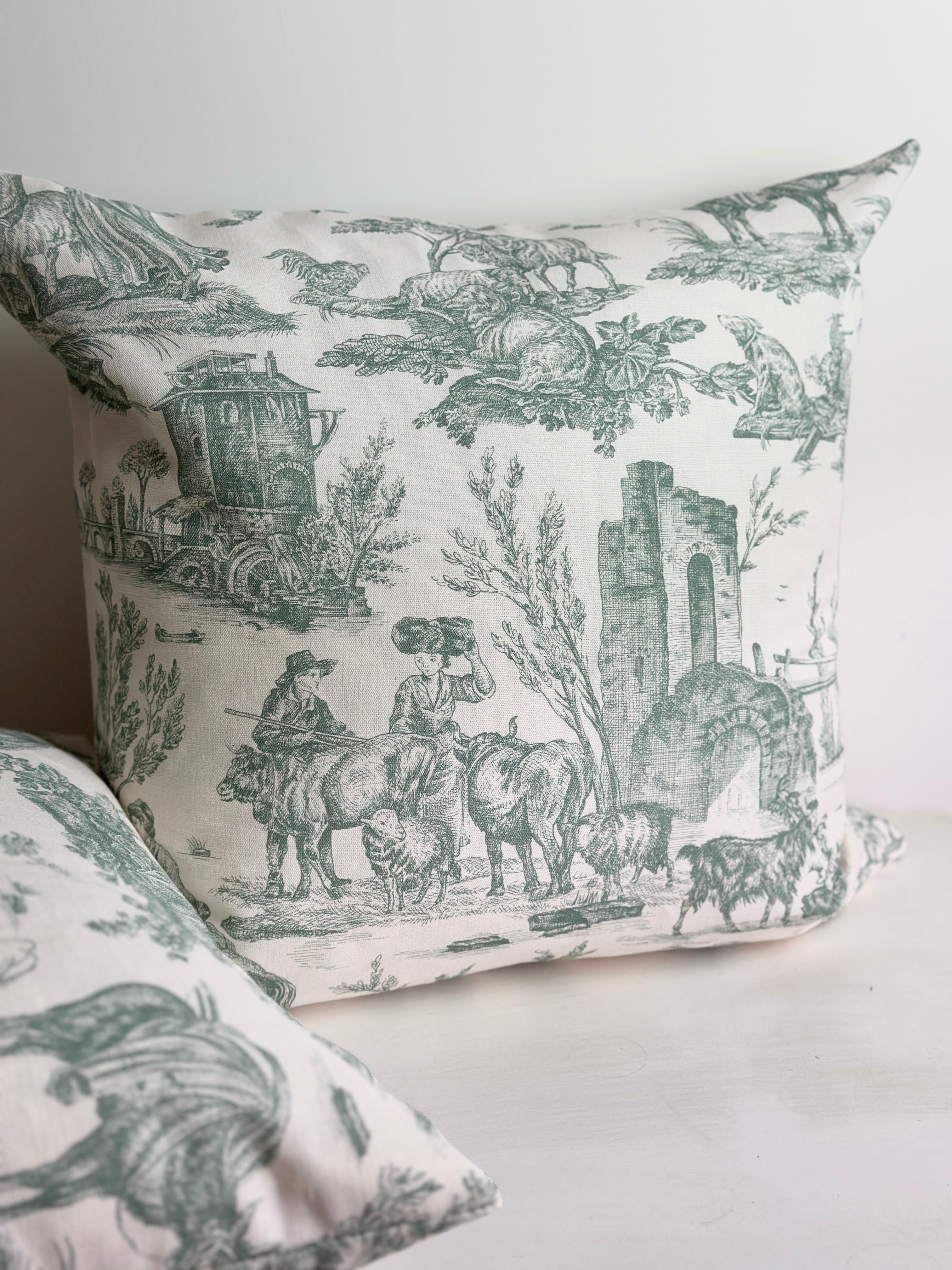 Toile Baptiste Jade cushions