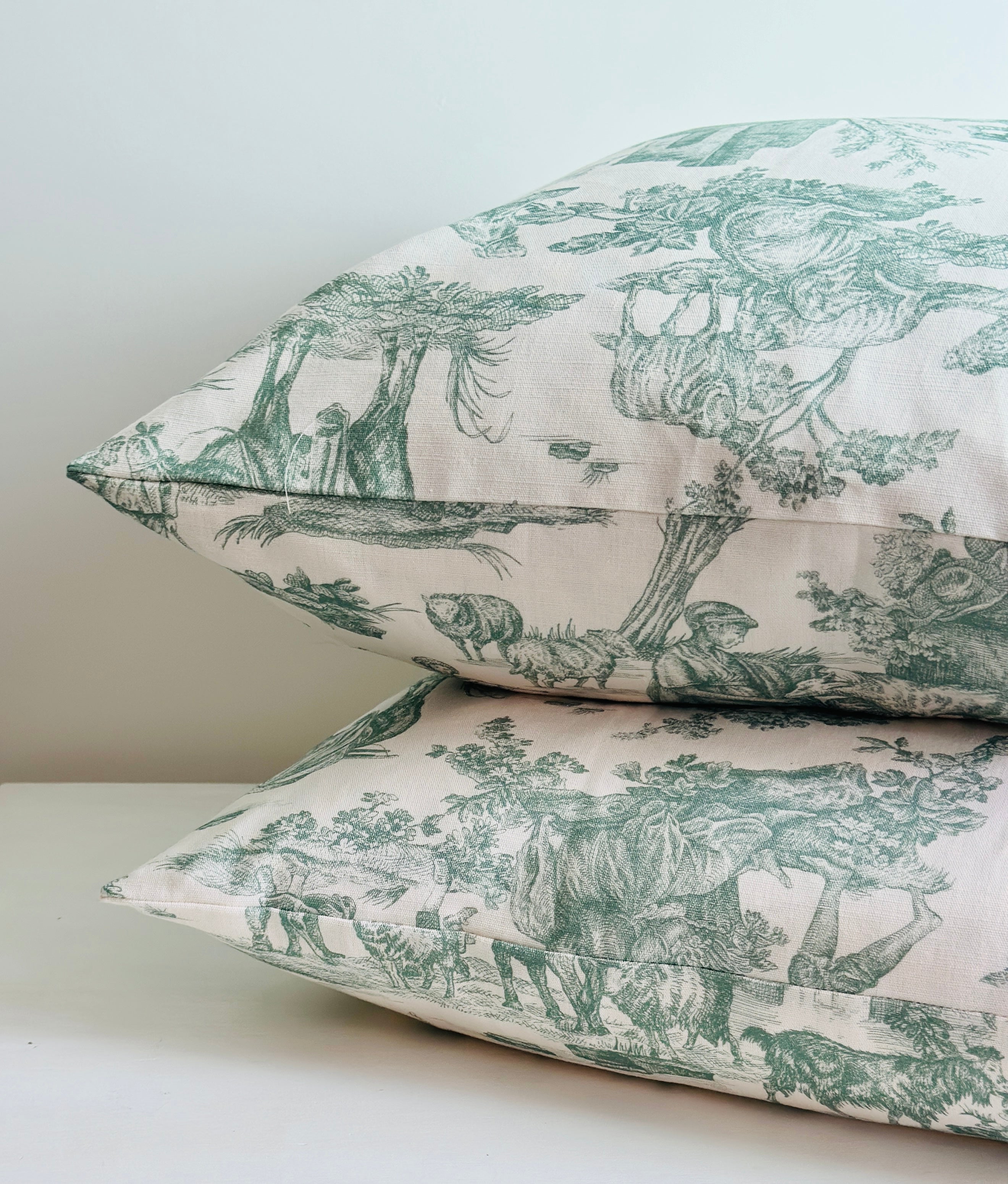 Toile Baptiste Jade cushions