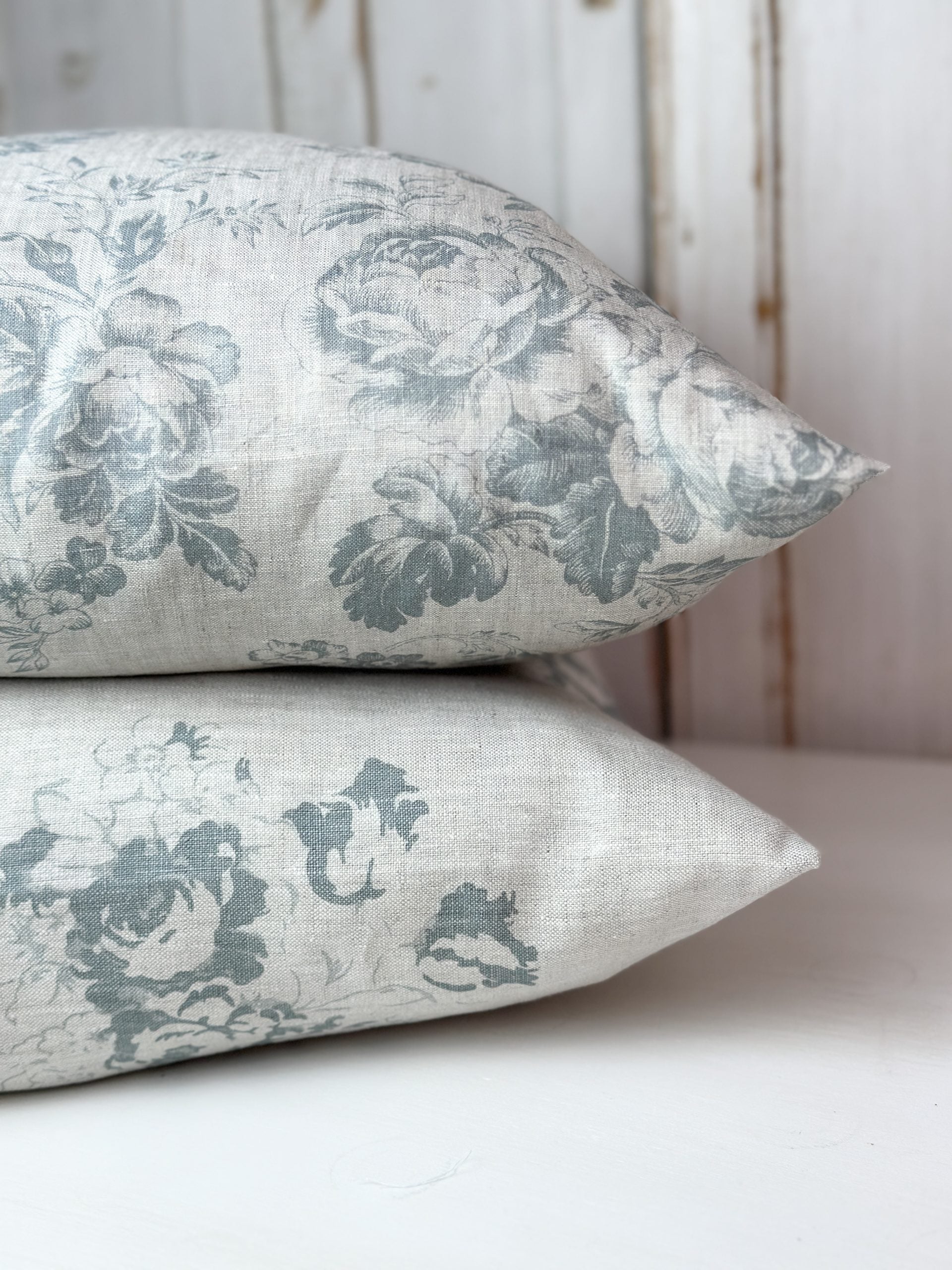 Paris rose teal cushion
