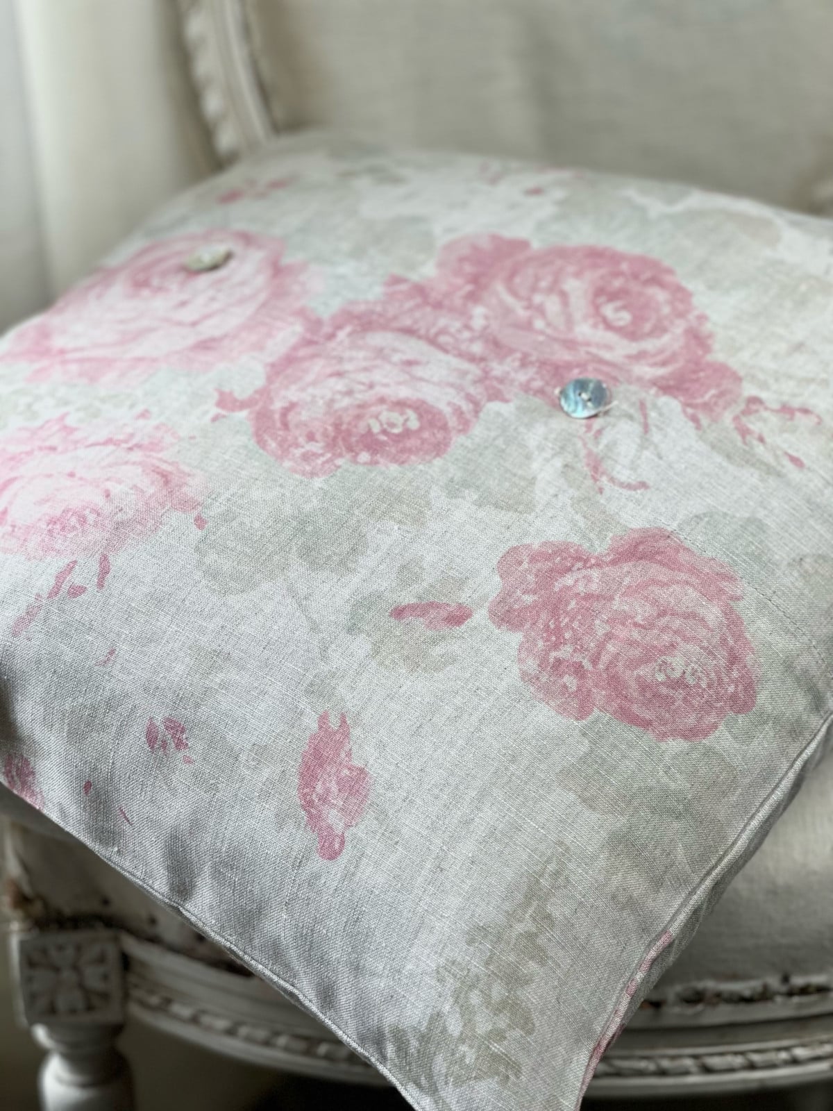 Mary pink green cushion COVER