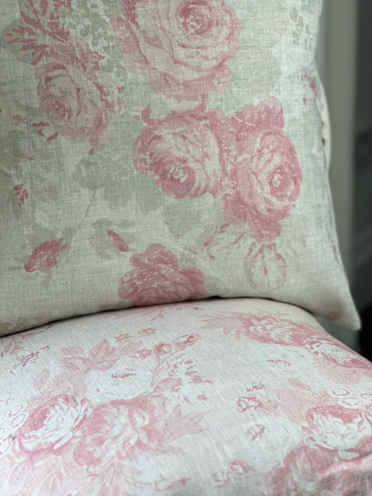 Mary pink green cushion COVER