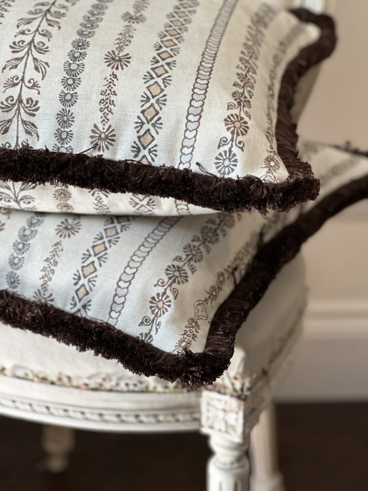 Banadana brush fringe cushion