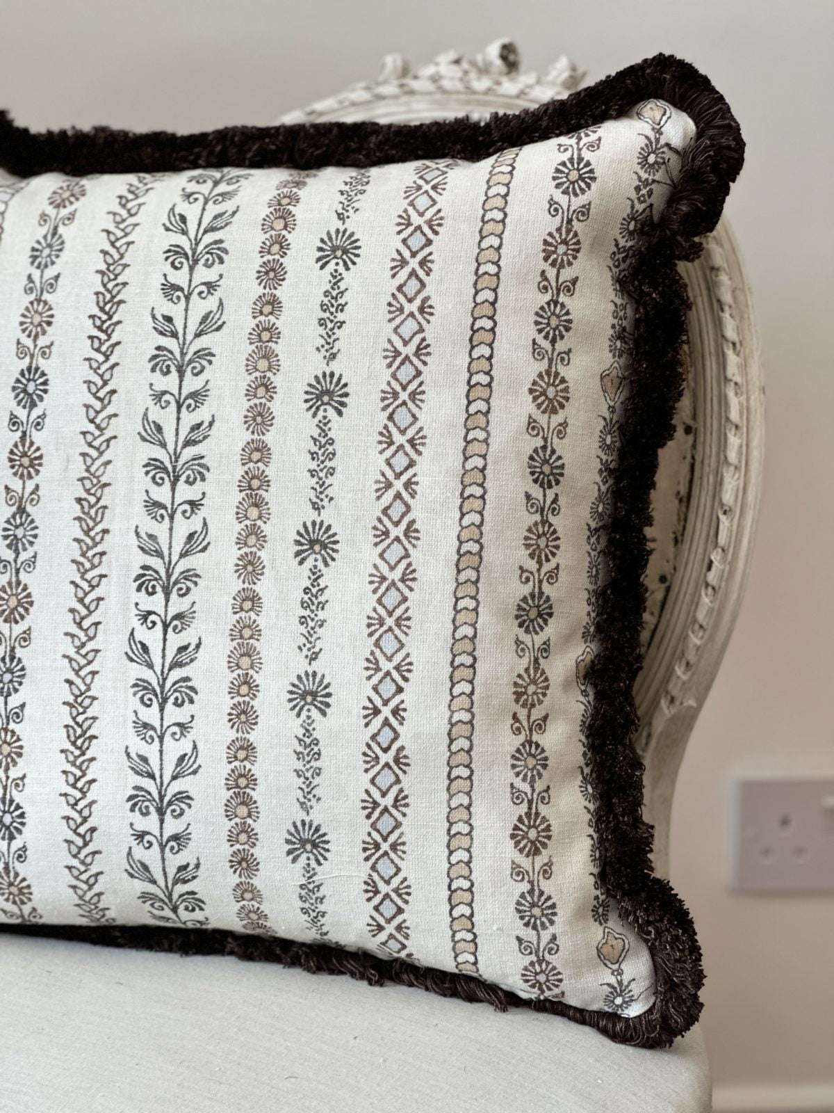 Banadana brush fringe cushion
