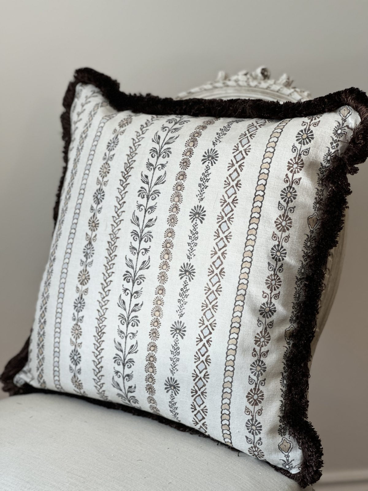 Banadana brush fringe cushion