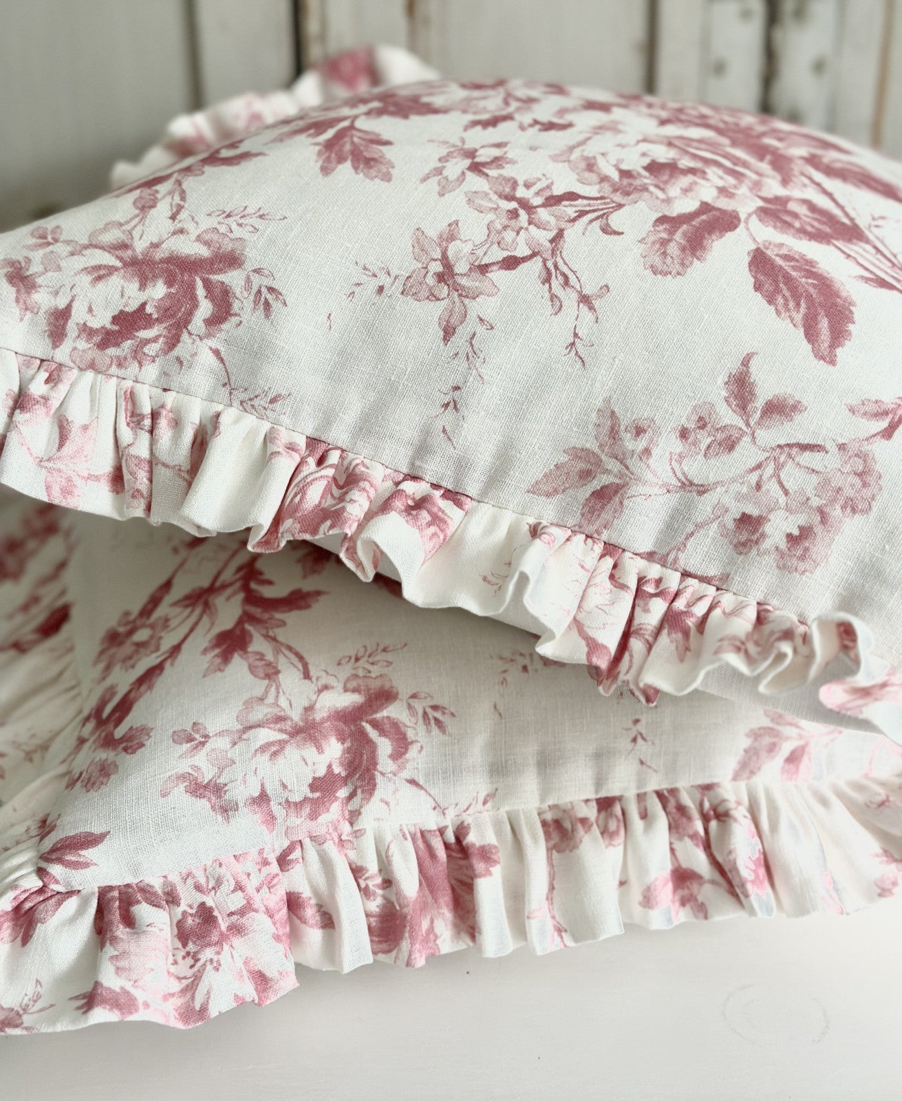 Alderney frilled cushion