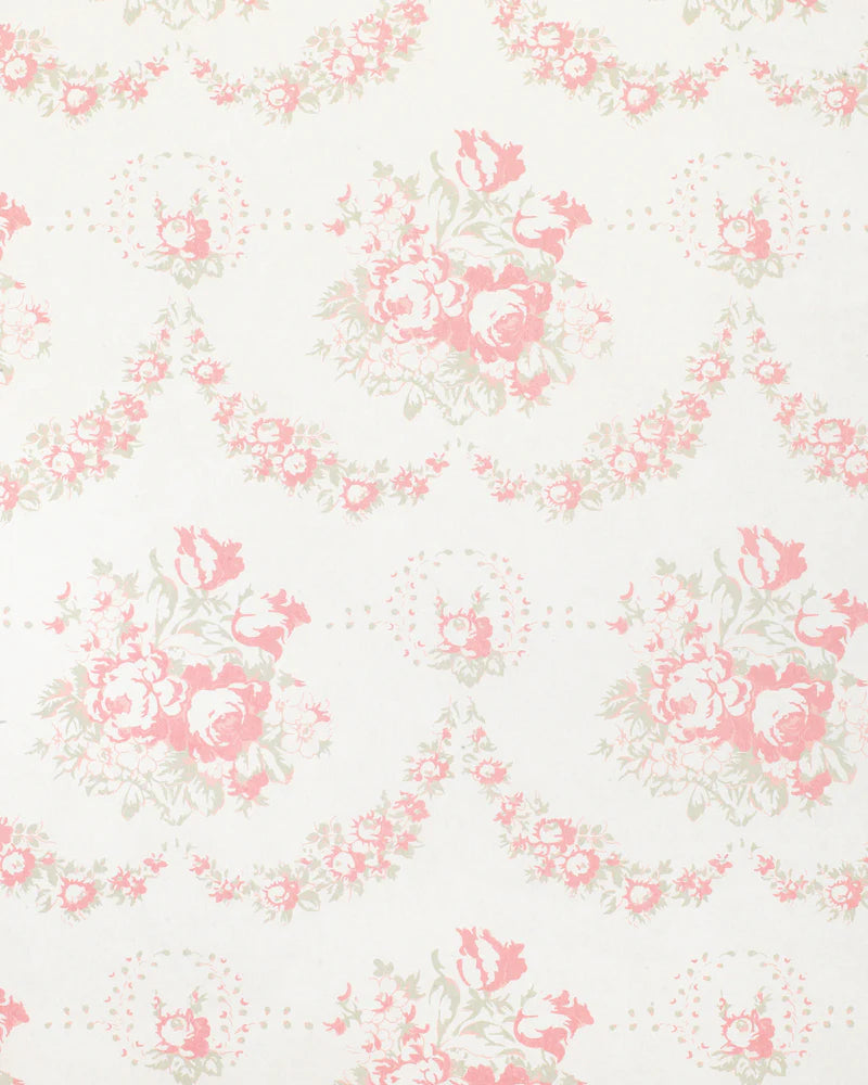 Bees on white wallpaper by Cabbages and Roses