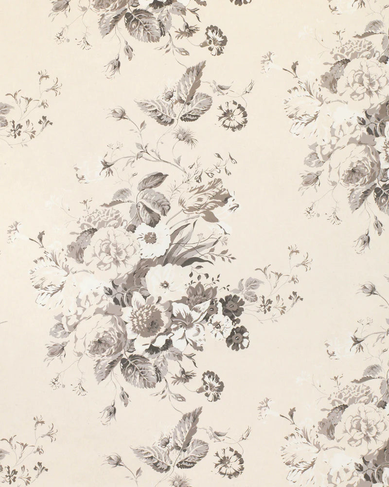 Constance Charcoal on Natural Wallpaper