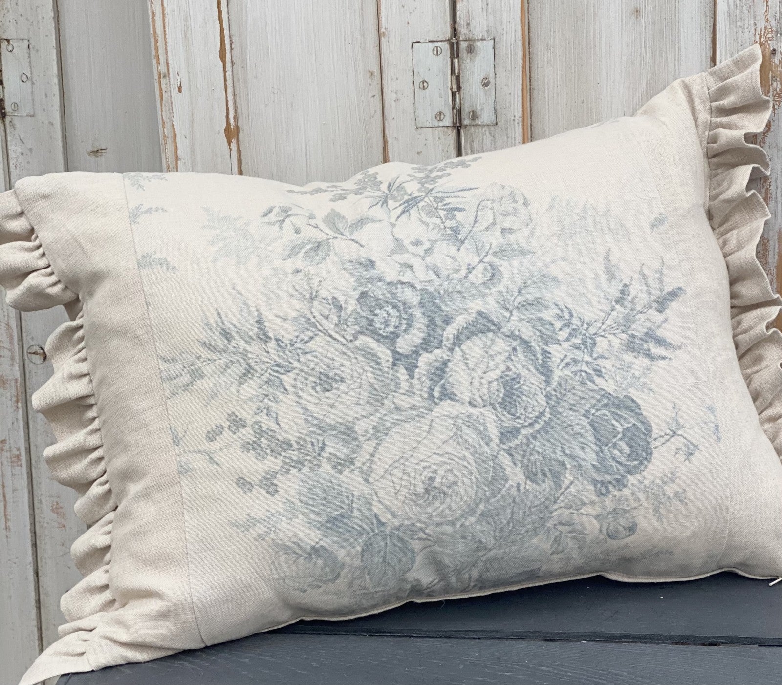Large frilled blue roses