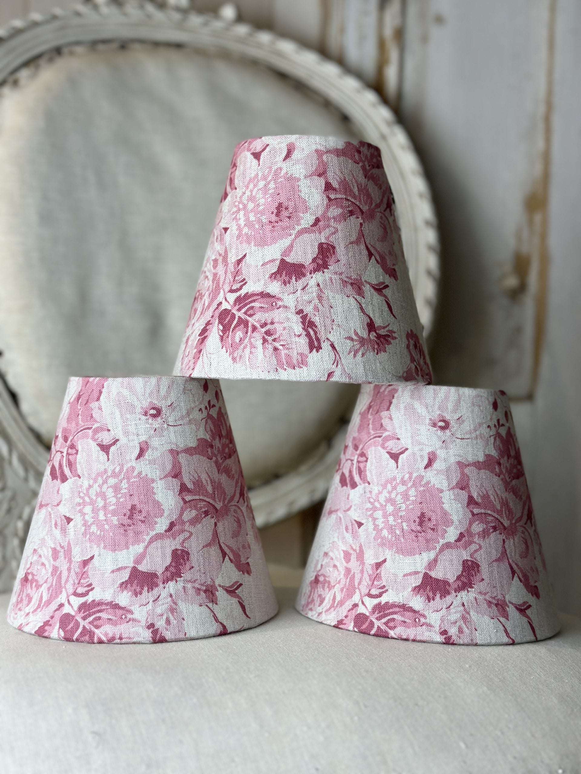 Constance raspberry candle shades