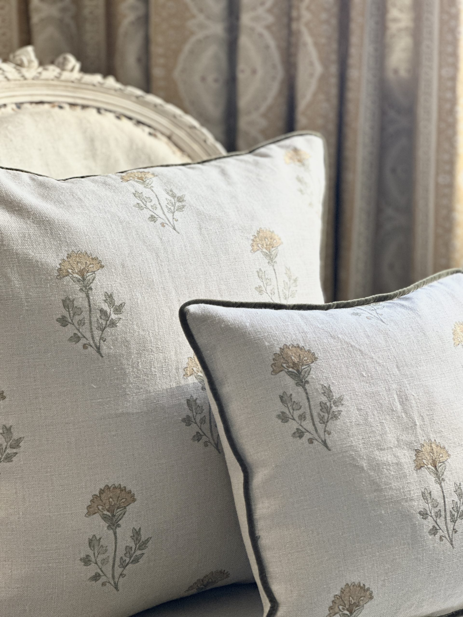 Thea Ochre mini cushion