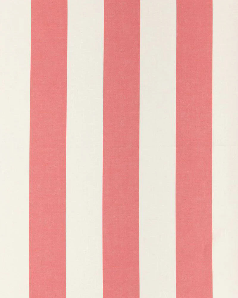 Wide stripe frilled lumber cushion