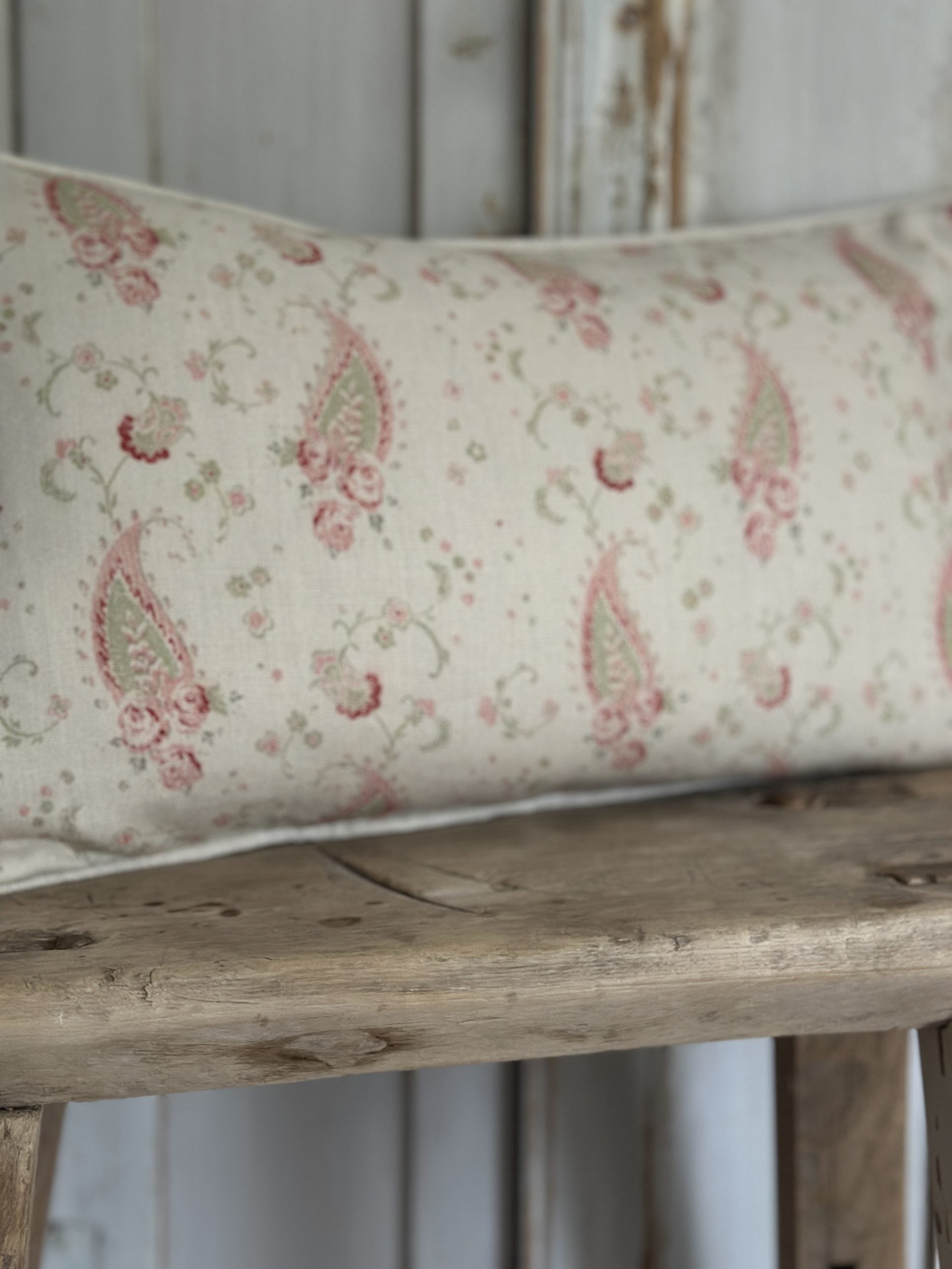 Tilly Ann sage on natural scatter cushion