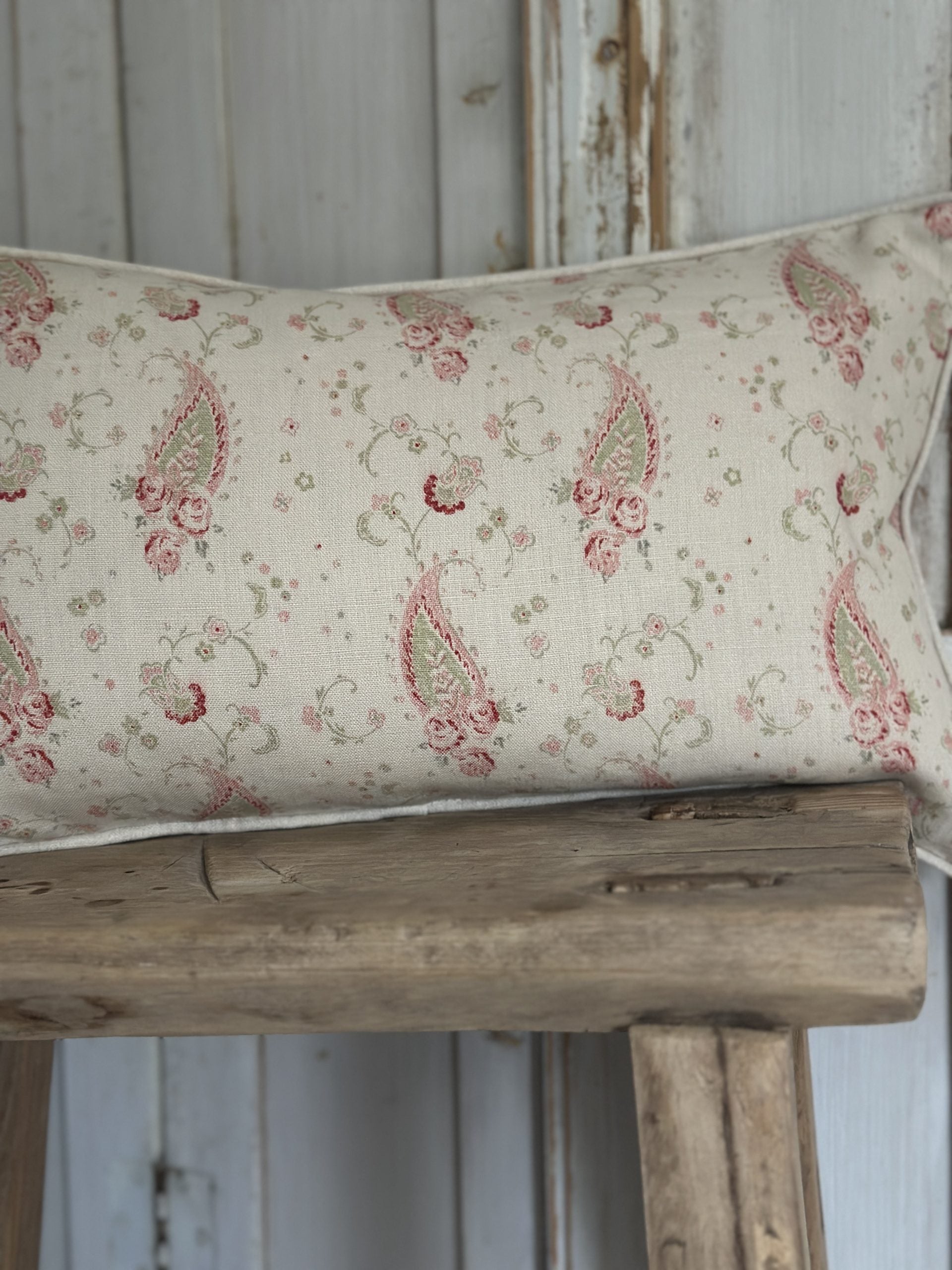 Tilly Ann sage on natural scatter cushion