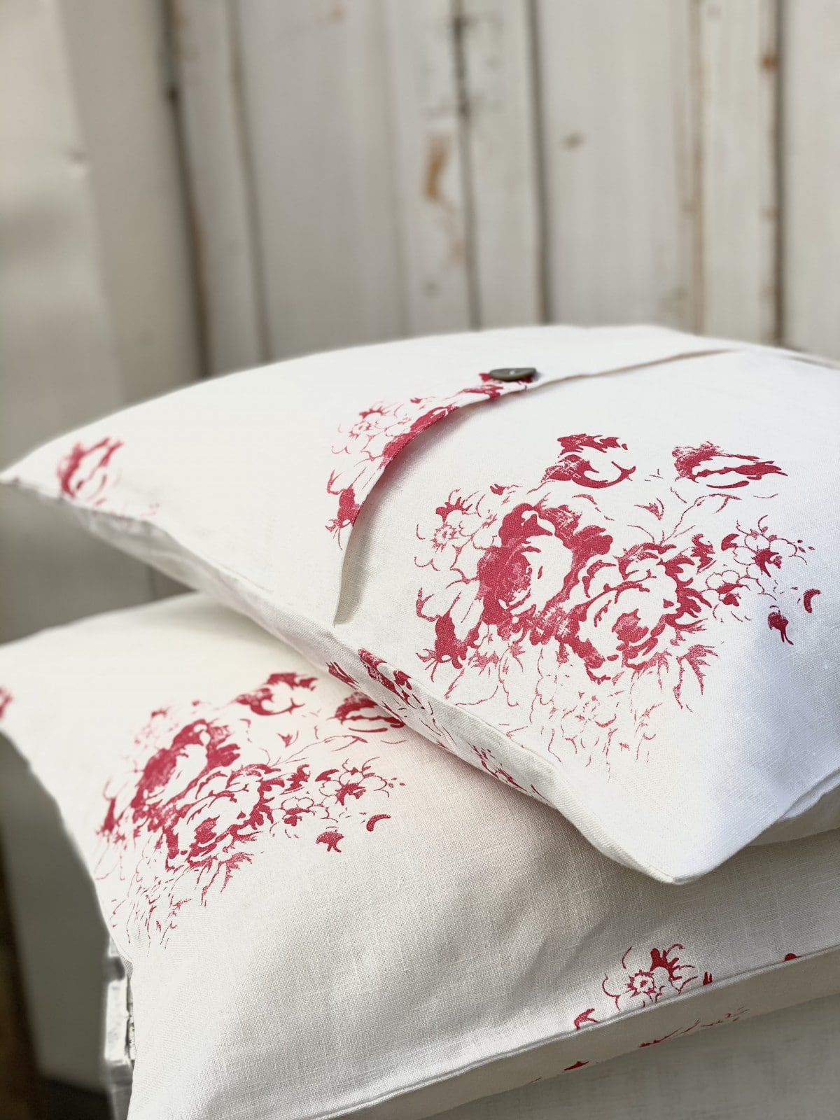 Hatley cerise cushion